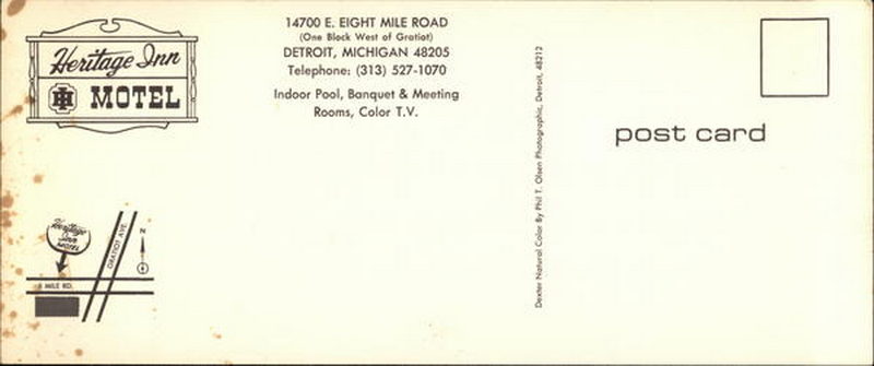 JZ Motel & Suites (Heritage Inn Motel) - Vintage Postcard